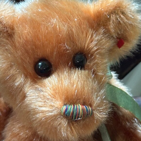Ty Classic Skootch Ginger Teddy Bear Beanie Plush 2000 Bow Tie - Picture 2 of 6
